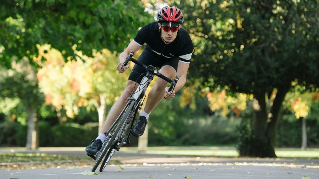 man cycling on bike outside